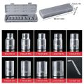 Professional Heavy Duty Socket Wrench Set Tool Kit 9 Pc 1/2″ Drive Socket Set 8-21m Impact Socket Set Socket Wrench Set Metric And Standard Mechanic Tools Kit Bit Sockets For Automotive Repair & Householdm Metric Sockets With “L” Wrench In Box. 