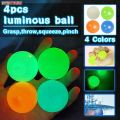 4PCS Fluorescent Sticky Wall Ball Sticky Target Ball Decompression Toy Kids Gift. 