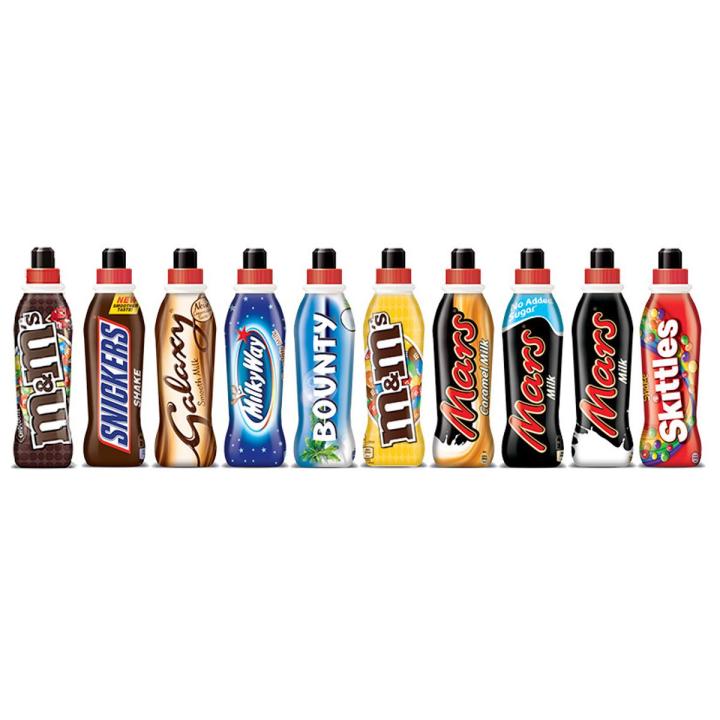 SNICKERS-BOUNTY-TWIX-Milk-Gallaxy-Mars - Shake Drinks Selection Candy Treat 350ml(1p)