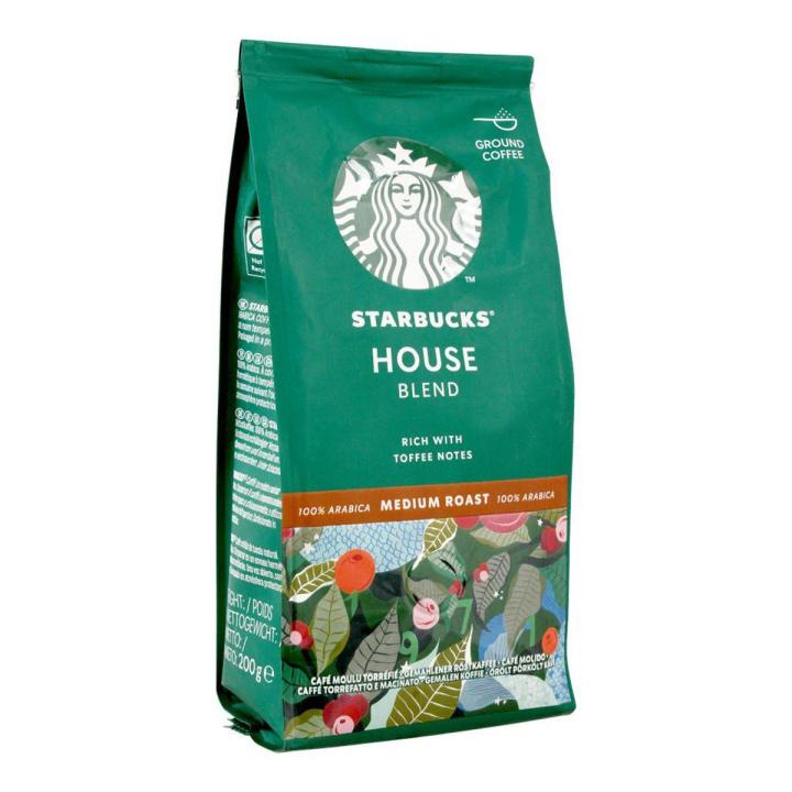 Starbucks House Blend Medium Roast Ground Coffee 200g