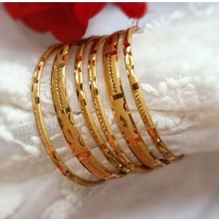 Artificial Golden Bangles (Guaranteed) with necklace