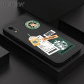 Hontinga for iPhone XR Case New Starbucks Order Phone Case Original Square Liquid Silicone Cases Full Cover Camera Shockproof Protection Case. 