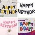 HAPPY BIRTHDAY FOIL BALLOON SET BIRTHDAY PARTY DECORATION FOIL BALLOON - 13 LETTERS FOIL BALLOON PACK. 