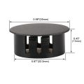25pcs Lightweight Plastic Hole Plugs 25mm/0.98inch 22.2mm/0.87inch Pipe Insert End Caps Hardwood Black Panel Hole. 
