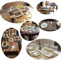 Placemats Easy to Clean Plastic Kitchen table place mats Washable PVC Woven Vinyl Placemat for Dining Table Mats Set of 6. 