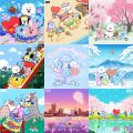 Cartoon BTS Bangtan KPOP BT21 Posters Kawaii Cute Anime Canvas Painting Wall Art Prints Living Room Decor Mural Home Decor. 