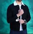 New Jeans jacket Sherpa Denim Jacket with White Fur. 