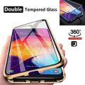360 Full Protection Metal Magnetic Case For Samsung Galaxy S8 S9 S10 Plus Double-Sided Glass Cover Cases. 