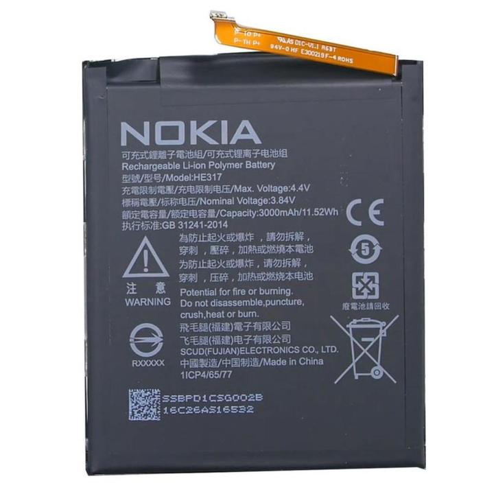 Nokia HE363 Battery Replacement For Nokia 3.1 Plus with 3500mAh Capacity_ Black
