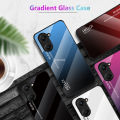 Vantime for vivo Y03 / Y03t 4G Case Gradient Phone Back Hard Glass Cover. 