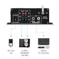 Moukey Portable Home Audio Amplifier, Mini Stereo Amplifier Bluetooth AMP - 2 Channel Wireless Audio Receiver, 50W Peak Power with AUX, USB, FM for Desktops Car Ceiling Wall Small Bedrooms Power Speakers - Remote Control (MAMP2) uk import a1592. 