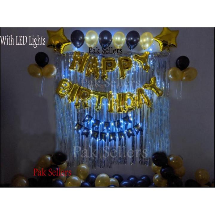 Birthday Theme Golden,Silver and Black Color Best for Your Special One Birthday Boy Girl