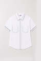 Meme Button Down Shirt With Contrast Stitch For Women. 