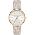 Michael Kors MK2858 Leather Strap Wrist Watch For Girls / Watch For Women. 