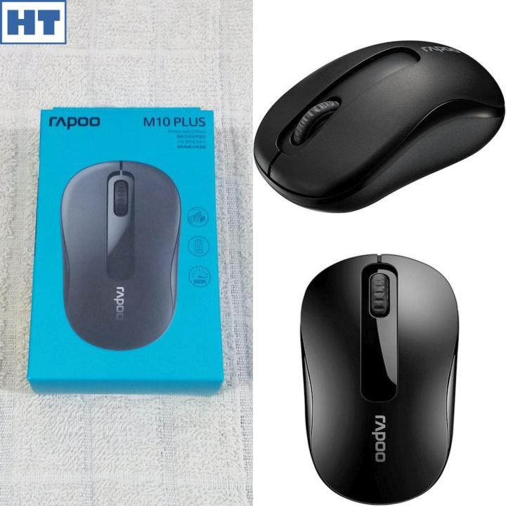 Rapoo Wireless Mouse (M10 Plus) - Mini size - 3 Buttons - 1000 dpi - Invisible Optical - Original with S/N - High Quality - for PC & Laptop - Home Business Office Casual Gaming Portable - Haziq Tech