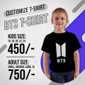 BTS Logo Printed T-Shirt Black for Girl/Female. 