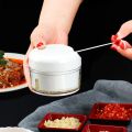 Manual Food Chopper - Mini Hand Pull Food Processor Garlic Press Mincer Vegetable Grinder for Meat Nuts Pepper. 