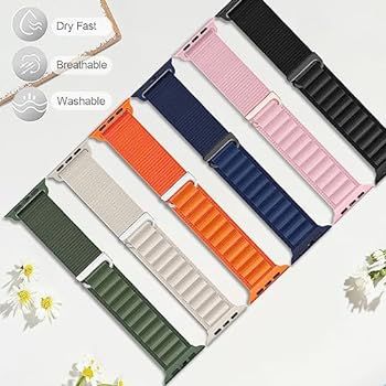 Soft Smart Band Straps for Smart Watch Braided Quality Titanium G-Hook Straps for Apple_Series_6_7_8 Smart Watches | 42/44/45/49 mm