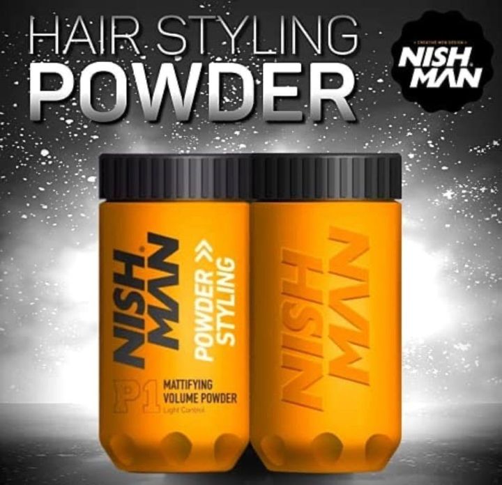 NISHMAN Hair Volume Powder, 20g | Light Control | Natural Matte Look | Styling Powder for Men | Hair Texture Powder | Hair Texture Powder | Volumizing Powder
