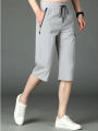 Men's Casual Zipper Pockets Straight Leg Loose Fit Active Shorts Grey. 