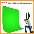 5x9 Fit Large Collapsible Green Screen Backdrop Portable Retractable Chroma Key Panel Photo Background with Stand for Video Conference, Photographic Studio, Streaming. 
