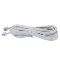 XHHDQES 2X 6P6C RJ11 Telephone Extension Fax Cable Line 9.8Ft Length White. 