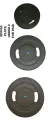 Standard - Bi-Grip Rubber Coated Weight Plate -1kg 2kg 3kg 4kg 5kg 8kg 10KG. 