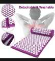 HMT Acupressure Massage Mat With Pillow For Stress/Pain/Tension Relief Body Relax Massage Acupressure Mat Yoga Sit Lying Mats Cut Pain Stress Soreness - Multi. 