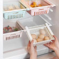 Adjustable Plastic Fridge Storage Basket Stretchable Organizer Drawer. 