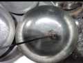 hotel style karahi (kadai) with cover (lid) in white iron (rust free ). 