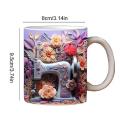350ML Cartoon Ceramic Mug Retro Imitation Enamel Mugs Office Home Funny Water Cups Breakfast Milk Coffee Tea Cup For Gift. 
