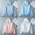 Sunscreen women's 2022 spring and summer new solid color ultra-thin breathable quick-drying UV protection short sunscreen coat women. 
