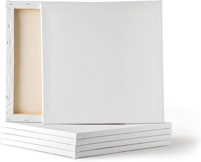 6 Pcs 12x12 Inch Canvas Boards for Painting - Perfect for Artists, Kids, and Hobbyists,  Blank Canvas Panels for Acrylics, Oils, and Watercolors