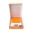 ASLOR 15KG KITCHEN WEIGHING SCALE WITH TEMPERATURE METER (IN DISPLAY) ORANGE COLOR. 