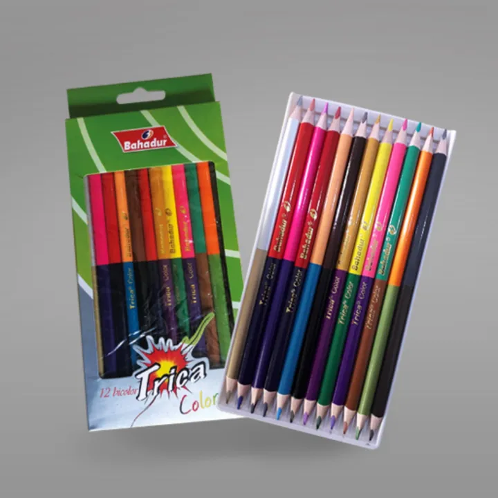 BAHADUR%20Pack%20of%2012%20Bicolor-%20Trica-%20COLOR%20PENCIL%20-24%20Colors%202%20in%201-%20IMPORTED%20Includes%20Silver%20&%20Gold-%20Colour-%20Stationery%20-%20Image%205