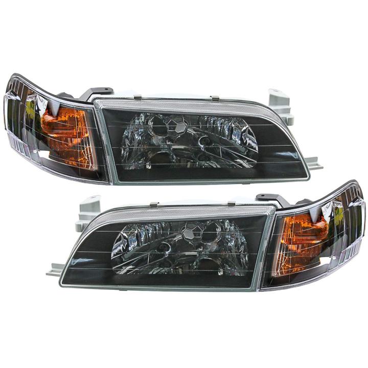 GT Headlights Black Face For Corolla Ae100 Ae101