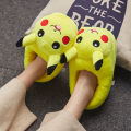 20cm Takara Tomy Kawaii Pokemon Pikachu Plush Slippers Indoor Warm Winter Shoes Birthday Gifts For Kids Children Girls. 