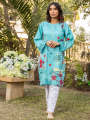 Salitex Stitched 1 Piece Cotton Silk Digital Printed Shirt For Women and Girls - Design code: CPS23DC003XS. 
