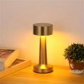 Touch Sensor Night Table Lamp – 3-Color Dimmable, USB Rechargeable Metal Base Desk Light – Modern LED Lamp for Bedroom, Home Office & Gift Use. 