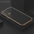 Hontinga for Realme GT Master Back Cover Luxury 6D Plating Frame Shiny Bling Case Soft Silicone Square Phone Cases. 