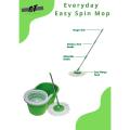 Rotating Spin Mop Magic Home Easy Mop 360 with Steel Bucket & Wheels -Complete Floor Cleaning System 2 Microfiber Mophead, Adjustable Handle, and Durable Spin Compartment. 