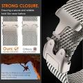 Titanium Milanese Loop Compatible with Apple Watch Bands 49mm 46mm 45mm 44mm 42mm for Men Women, Stainless Steel Mesh Loop with Parachute-style Buckle for iWatch Ultra 2 Series 10 9 8 7 6 SE 5 4 3. 
