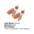 Earring Elegant Delicate Vintage Feather Eardrop for Dressing Room. 