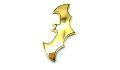 3D Batman Logo Metal Auto Car Motorcycle Logo Sticker Badge BADMAN LOGO golden. 