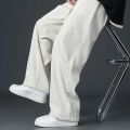 Cold Weather Sweatpants Comfy Fleece Pants Thick Plush Men's Winter Pants Elastic Waist Wide Leg Soft Sports Trousers. 