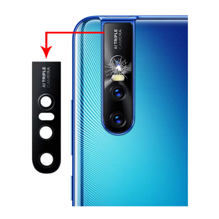 Vivo V15 Camera Glass Replacement Rear Back Camera Lens For Vivo V15  Black Burrak