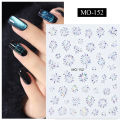 TAHANgTA Hot Selling  Silver Metal Butterfly 3D Nail Sticker Black White Butterflies Star Adhesive Slider Wraps Manicure Gel Polish Decals. 
