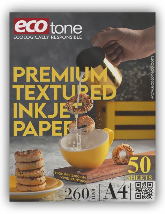 Texture Photo Paper A4 260Gram | EcoTone Premium Textured Glossy Inkjet ...