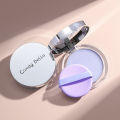 【2024】 Matte Setting Powder Lasting Oil-control Purple Glitter Pressed Powder Brightening Face Powder Jelly Compact Foundation Makeup. 