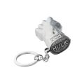 Hulk Fist Keychain - Avengers Super Hero Hulk Hand Fist Punch Silver Key Chain Ring For Fans. 
